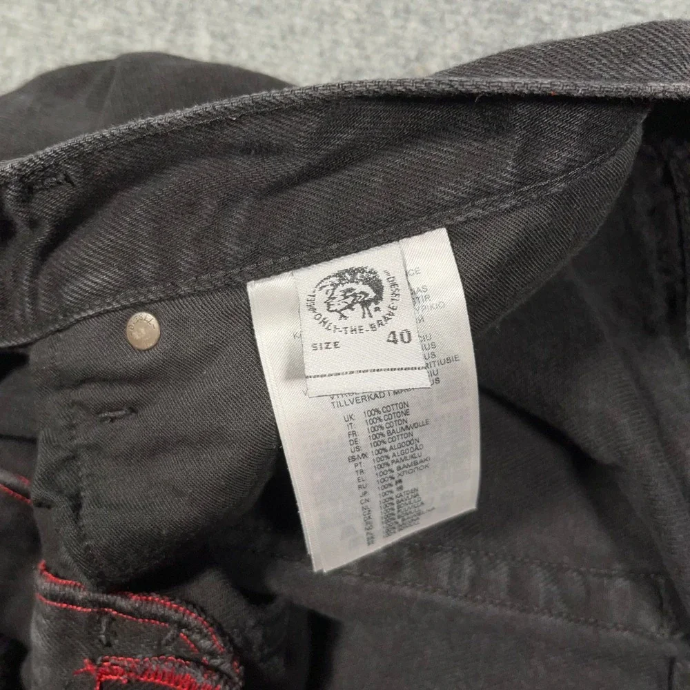 Diesel D-Strukt-Short Denim Jean Shorts Mens 40 Black Baggy‎ Y2K Loose Skater